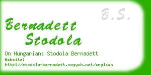 bernadett stodola business card